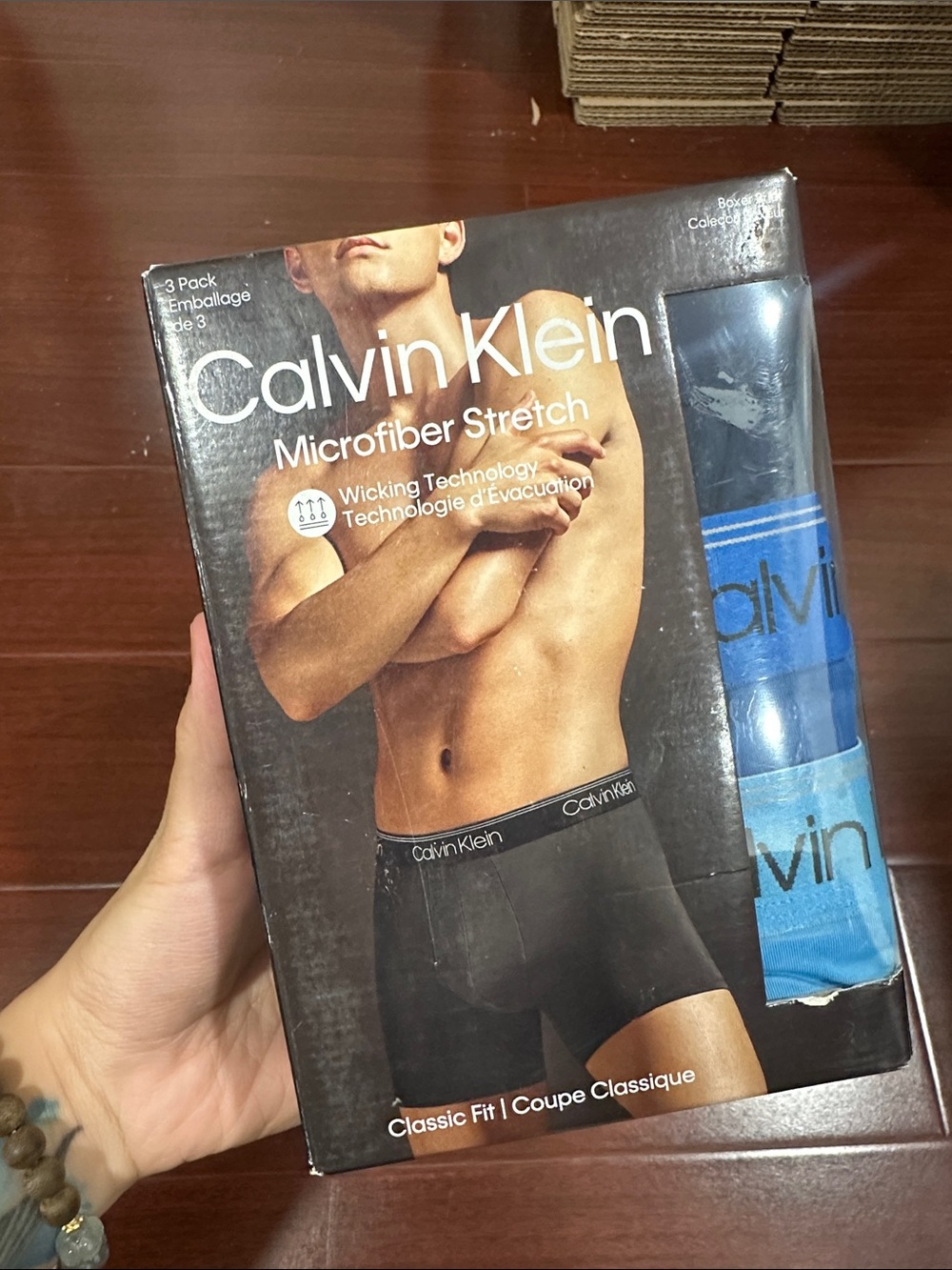 Calvin Klein Microfiber Stretch Boxer Briefs - Black & Blue